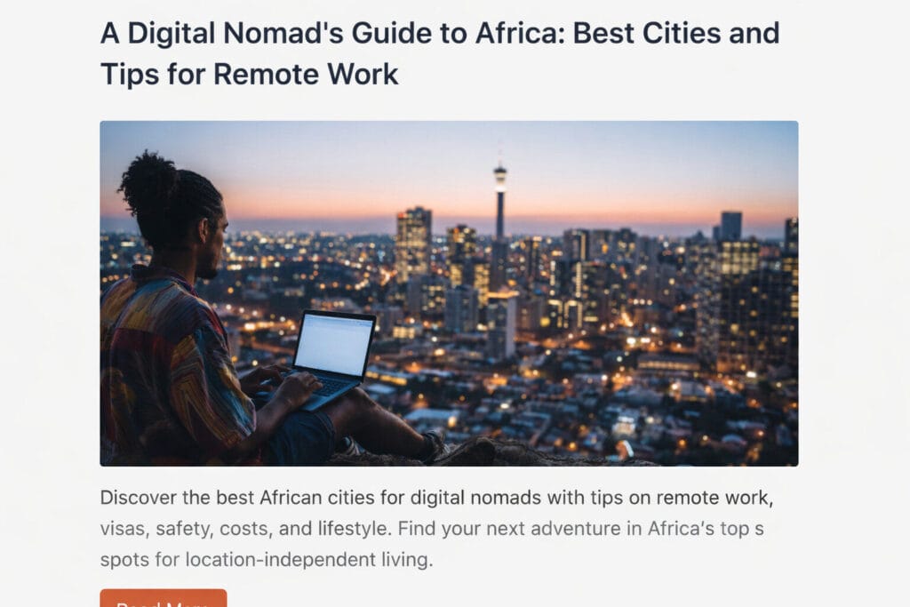 The Ultimate Digital Nomad Guide to Africa (2025)